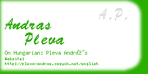 andras pleva business card